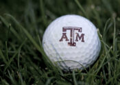 golf ball with Texas A&M logo
